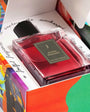Flacon Ambre Khandjar d’Une Nuit Nomade — parfum ambré oriental unisexe : ouverture prune liquoreuse et mandarine, cœur ciste, vanille, racine d’iris et ylang-ylang, fond boisé de benjoin, patchouli et bois de santal — chaleur captivante et mystique.