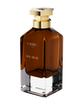Parfum Bee Oud de GALBEE Paris – flacon raffiné en verre transparent avec bouchon doré, fragrance luxueuse alliant oud, miel et notes boisées

