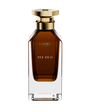 Parfum Bee Oud de GALBEE Paris – flacon raffiné en verre transparent avec bouchon doré, fragrance luxueuse alliant oud, miel et notes boisées
