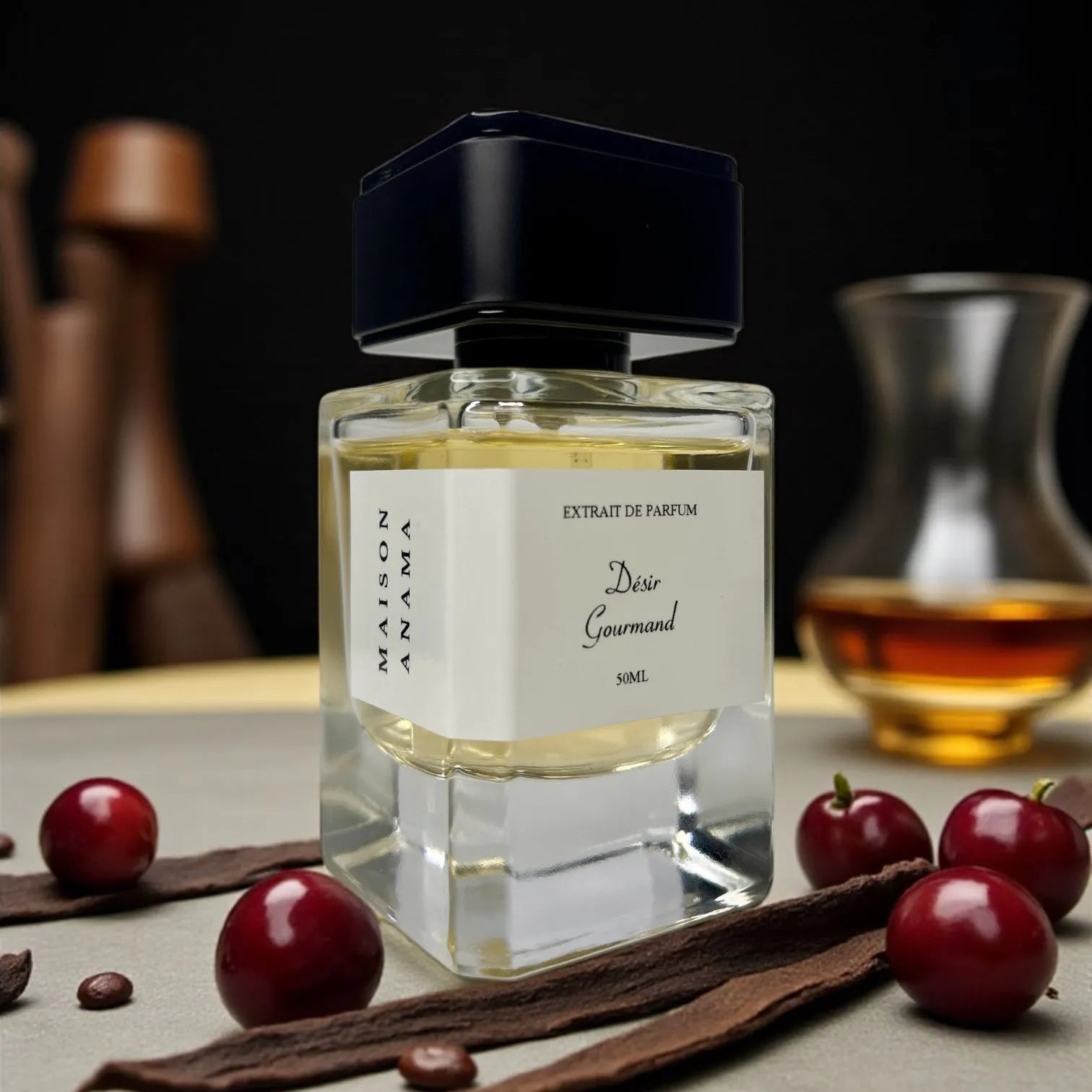 Parfum Desir Gourmand ANAMA - extrait de parfum 50ml, notes de cerise de vanille.