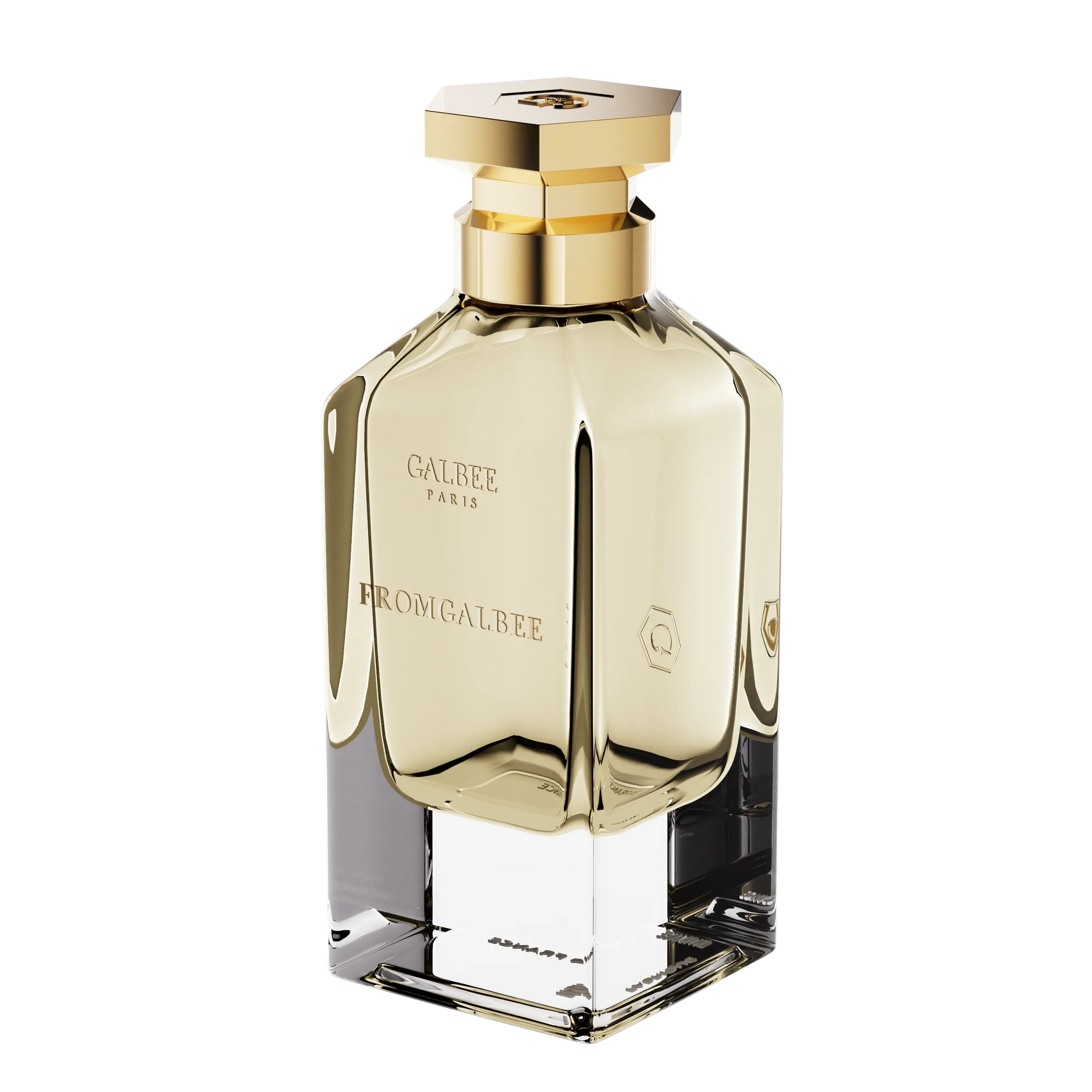 Parfum Fromgalbee de GALBEE Paris – flacon élégant en verre transparent avec bouchon raffiné, fragrance unisexe aux notes de souci, jasmin, fleur d’oranger, ambre, vanille et musc
