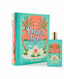 Flacon Passion Island de Mes Bisous — parfum floral-fruité tropical unisexe qui s’ouvre sur une explosion d’agrumes frais (citron, bergamote, citron vert), relevés de gingembre et de poivre rose, évoluant vers un cœur juteux de fruit de la passion, mangue, ananas, nectarine et cassis, puis s’enracinant sur un fond chaleureux de vanille, patchouli, bois de santal, cèdre, ambre et musc.
