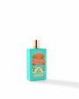 Flacon Passion Island de Mes Bisous — parfum floral-fruité tropical unisexe qui s’ouvre sur une explosion d’agrumes frais (citron, bergamote, citron vert), relevés de gingembre et de poivre rose, évoluant vers un cœur juteux de fruit de la passion, mangue, ananas, nectarine et cassis, puis s’enracinant sur un fond chaleureux de vanille, patchouli, bois de santal, cèdre, ambre et musc.