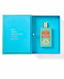 Flacon Passion Island de Mes Bisous — parfum floral-fruité tropical unisexe qui s’ouvre sur une explosion d’agrumes frais (citron, bergamote, citron vert), relevés de gingembre et de poivre rose, évoluant vers un cœur juteux de fruit de la passion, mangue, ananas, nectarine et cassis, puis s’enracinant sur un fond chaleureux de vanille, patchouli, bois de santal, cèdre, ambre et musc.
