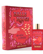 Flacon Balle Rouge de Mes Bisous — parfum oriental floral unisexe s’ouvrant sur poivre rose, bergamote et citron, puis un cœur sensuel d’iris, rose et ambre, pour finir sur un fond chaud de vanille, fève tonka, musc, patchouli et cèdre.
