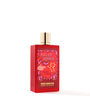 Flacon Balle Rouge de Mes Bisous — parfum oriental floral unisexe s’ouvrant sur poivre rose, bergamote et citron, puis un cœur sensuel d’iris, rose et ambre, pour finir sur un fond chaud de vanille, fève tonka, musc, patchouli et cèdre.
