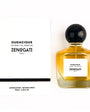 Flacon Oudacious de Zenogati — parfum unisexe boisé-épicé intense mêlant lavande raffinée, safran doré et muscade piquante en ouverture, cœur profond d’oud, encens fumé et mousse de chêne, fond sombre de cuir, patchouli et ambre gris pour un sillage puissant, animal et sophistiqué