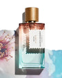 Flacon Pacific Rock Flower de Goldfield & Banks — parfum floral-aquatique boisé unisexe mêlant tea tree côtier, sel marin, tubéreuse et fleur de corail, adouci par la cire de coco et soutenu par un fond chaud de patchouli et bois de santal australien