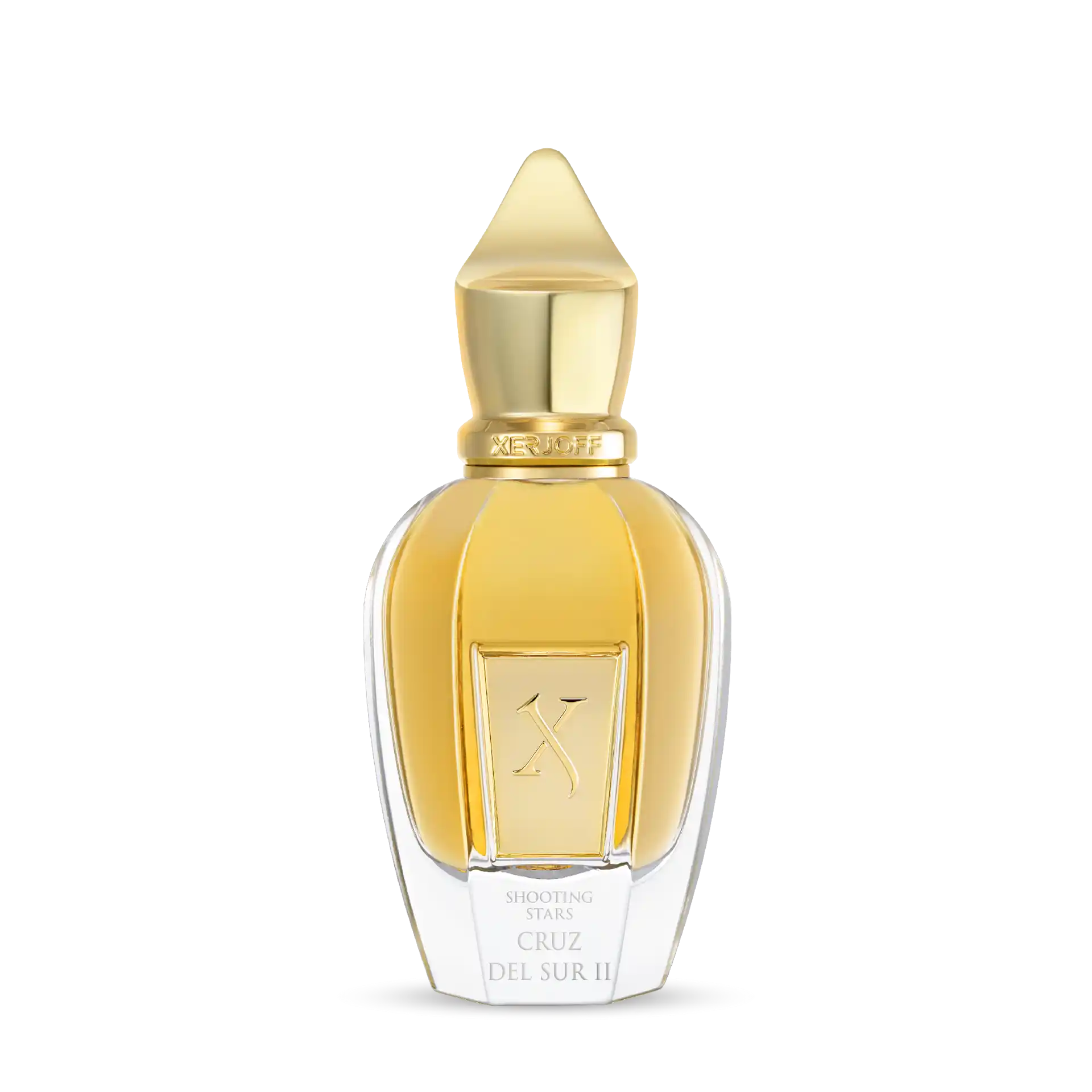 Bouteille de parfum de niche Xerjoff Cruz Del Sur 2, flacon luxueux, fragrance tropicale et fruitée.