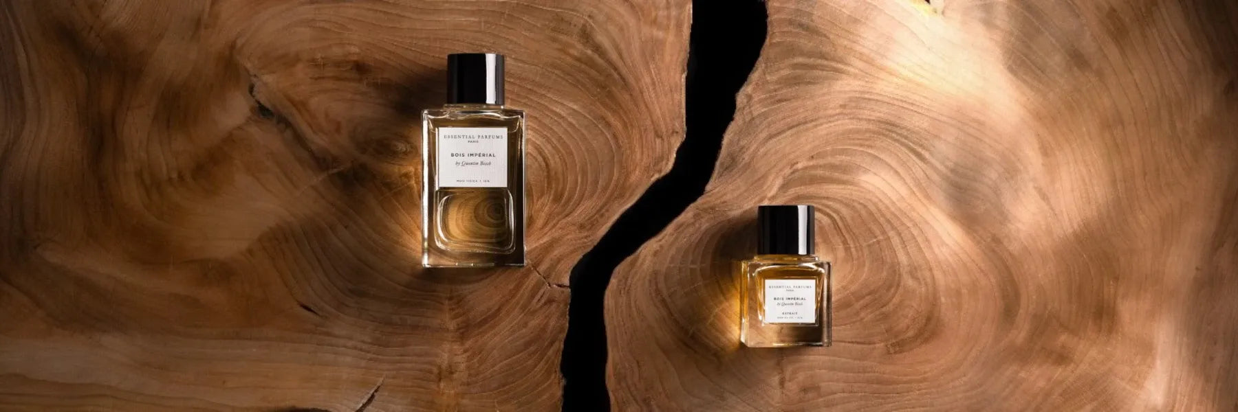 bannière avec les parfums de niche bois impérial eau de parfum et extrait de parfum pour desktop