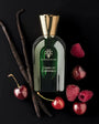 Parfum Cherry of Cashmere de la maison Les Princes du Golfe – flacon raffiné en verre transparent avec bouchon élégant, fragrance veloutée et sensuelle aux notes de cerise et de cachemire
