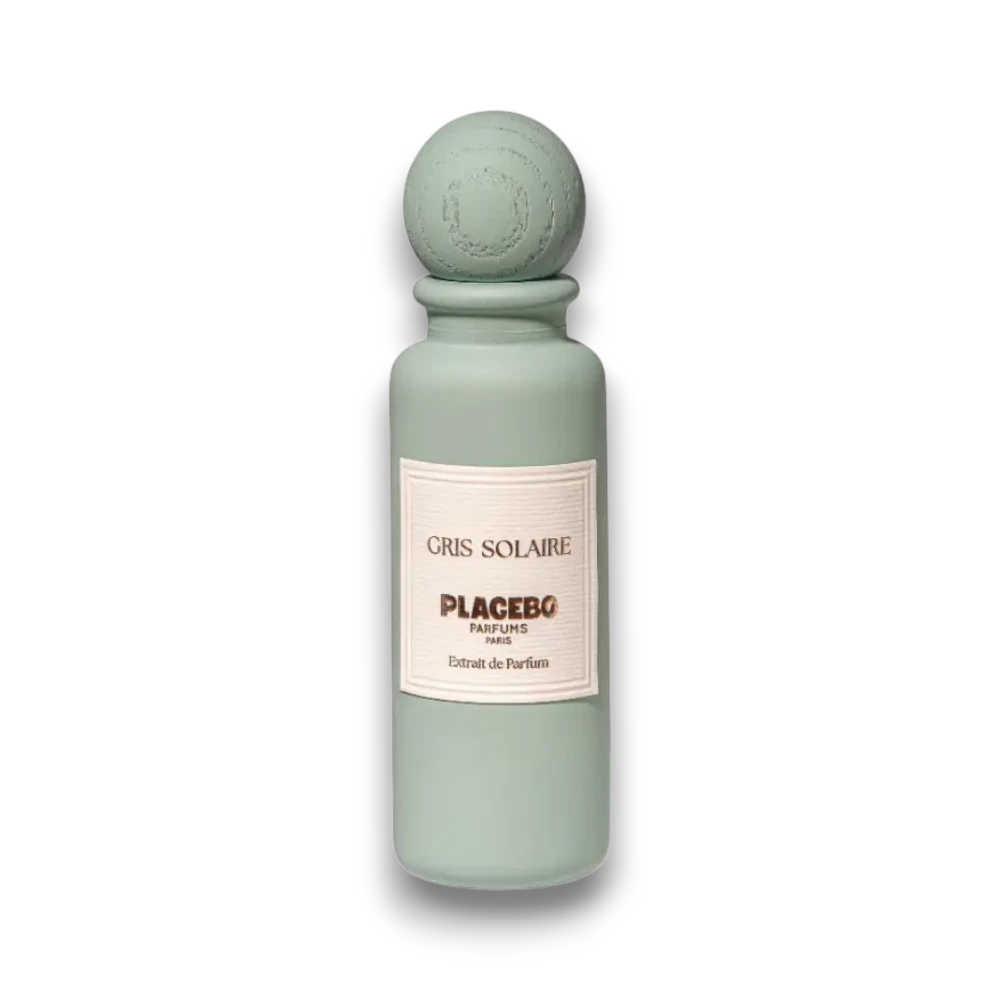 Packshot du parfum de la maison de niche placebo gris solaire