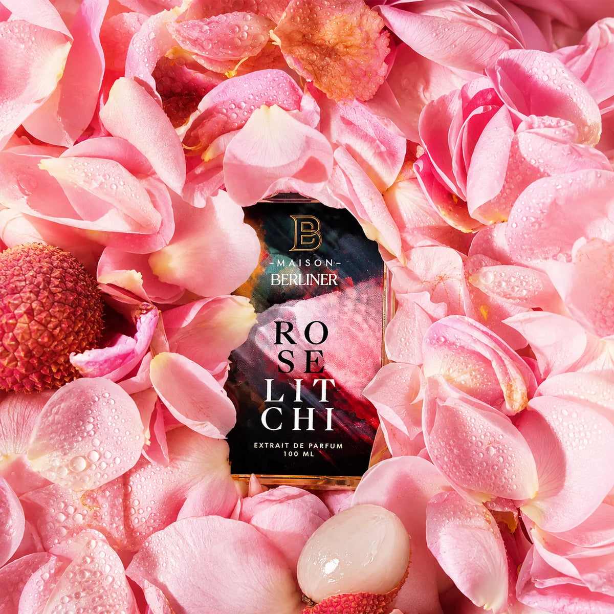 Maison Berliner - Rose Litchi extrait de parfum de niche 30% de concentration dans des pétales de rose