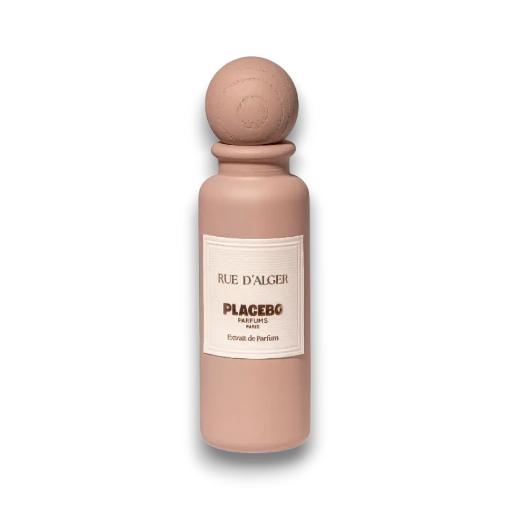 Packshot du parfum de niche de la maison placebo rue d'alger