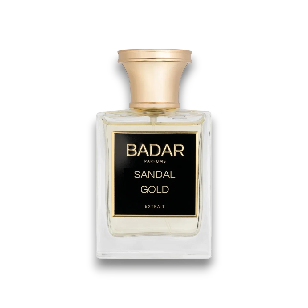 packshot du parfum de niche sandal gold de la maison Badar Parfum 