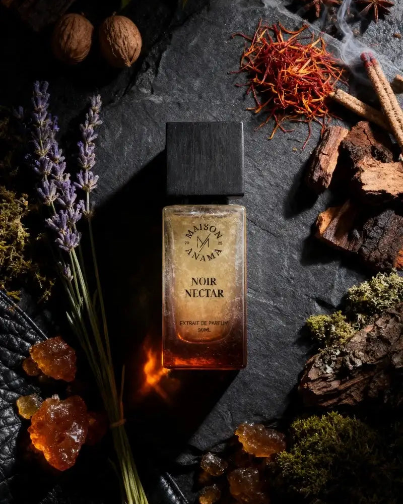 Parfums de niche anama édition prestige cuir oud noir nectar avec toutes les notes