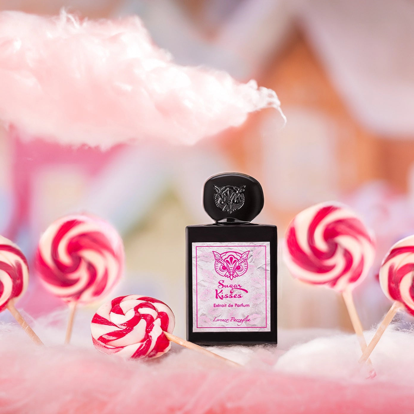 Flacon du parfum Sugar Kisses de Lorenzo Pazzaglia, extrait gourmand et sucré.