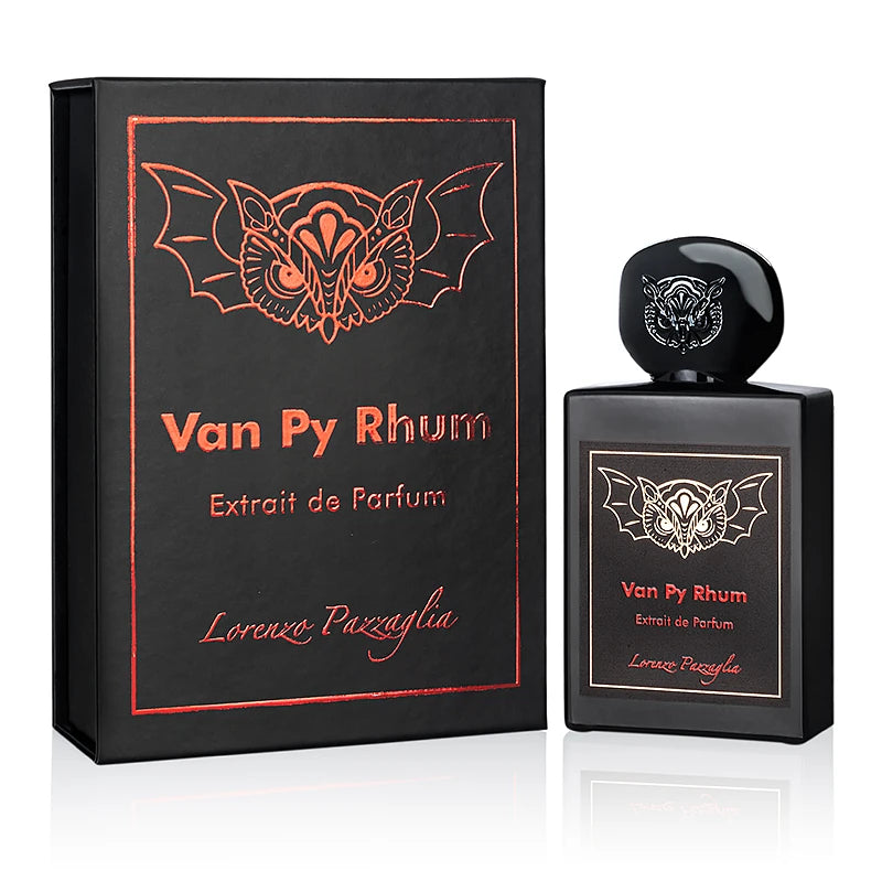 Flacon du parfum Van Py Rhum de Lorenzo Pazzaglia, extrait vanillé et enivrant